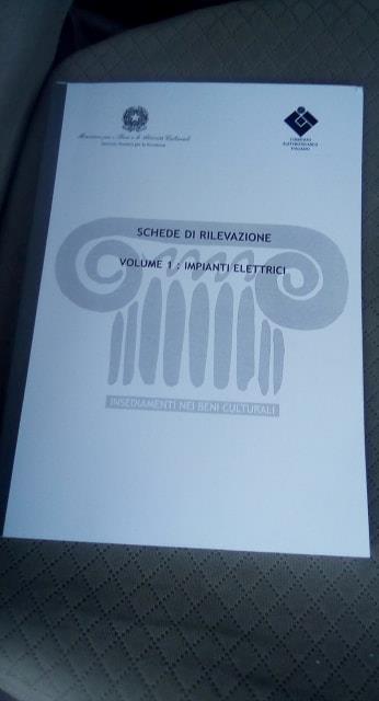 schede di rilevazione volume 1:impianti elettrici - copertina