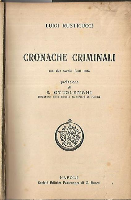 Cronache criminali - Luigi Rusticucci - copertina