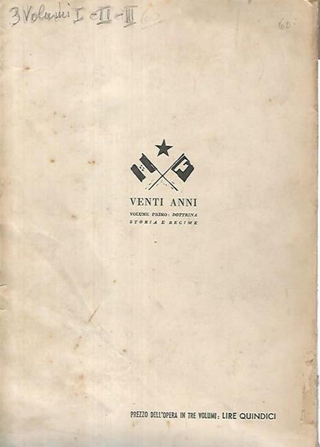 Venti anni. Volume primo:dottrina - 2