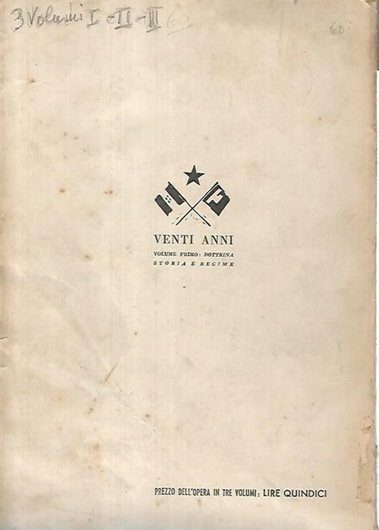 Venti anni. Volume primo:dottrina - 2