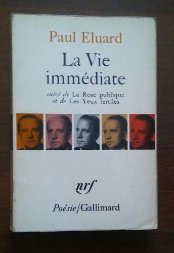 La Vie immediate - Paul Éluard - copertina