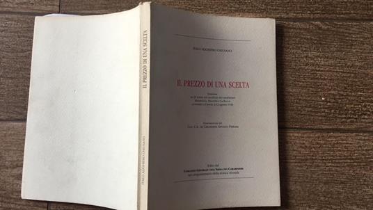 Il prezzo di una scelta - Italo Alighiero Chiusano - copertina