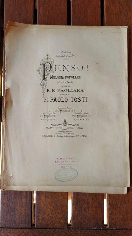 Penso! Melodia popolare - copertina