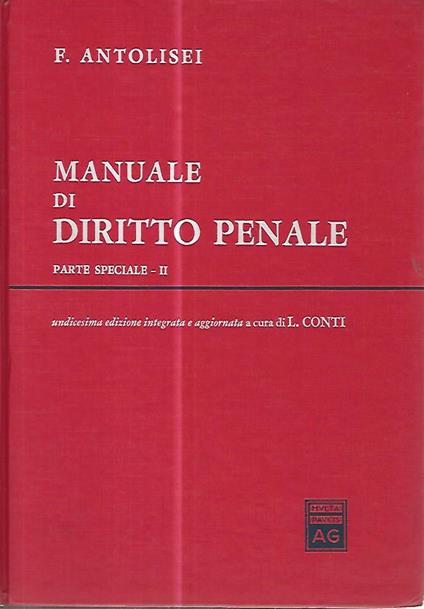 Manuale di diritto penale. Parte speciale II - copertina