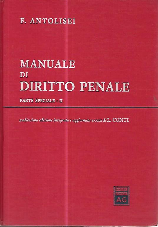 Manuale di diritto penale. Parte speciale II - copertina