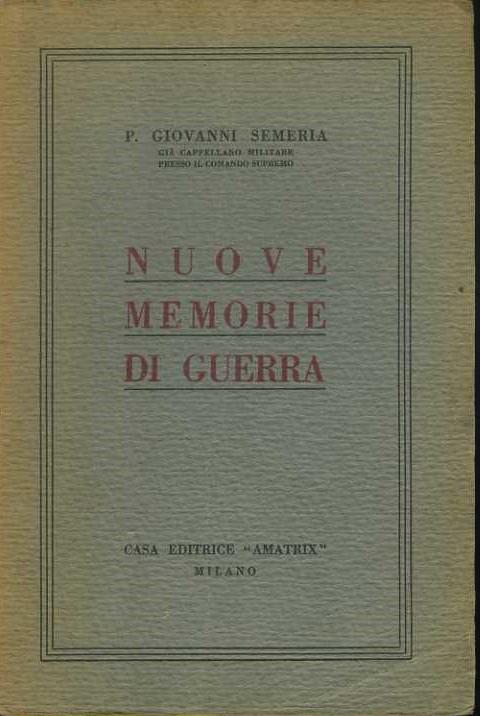 Nuove memorie di Guerra