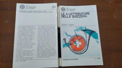 Le 4 letterature della Svizzera - Guido Calgari - copertina