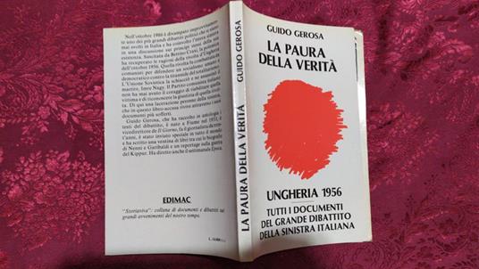 La paura della verità.Ungheria 1956 - Guido Gerosa - copertina