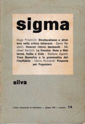 Sigma. Rivista trimestrale di letteratura - Giugno 1967 - n. 14 - copertina