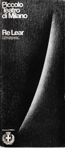 Re Lear. Opuscolo - copertina