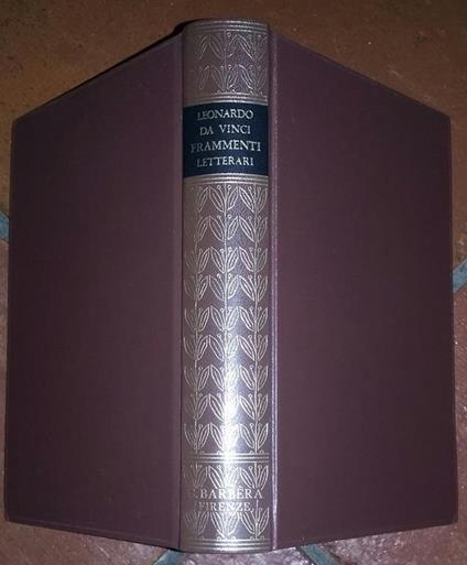 Frammenti letterari e filosofici - Leonardo da Vinci - copertina