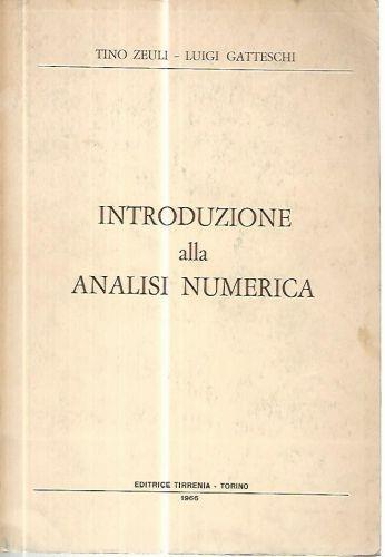 Introduzione alla analisi numerica - Tino Zeuli - copertina