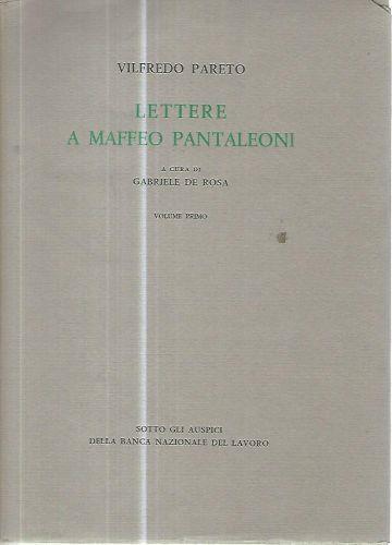 Lettere a Maffeo Pantaleoni. Voll 1-2-3 - Vilfredo Pareto - copertina