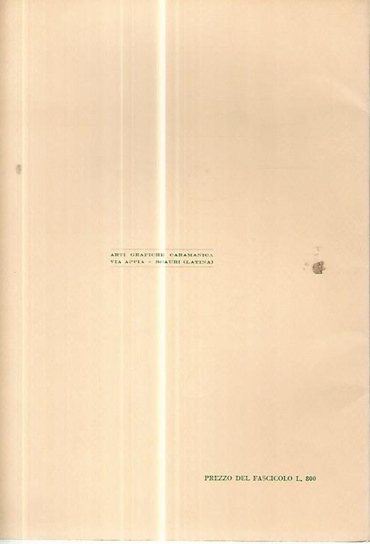 L' argine letterario. Rivista trimestrale. Marzo 1971 - 2