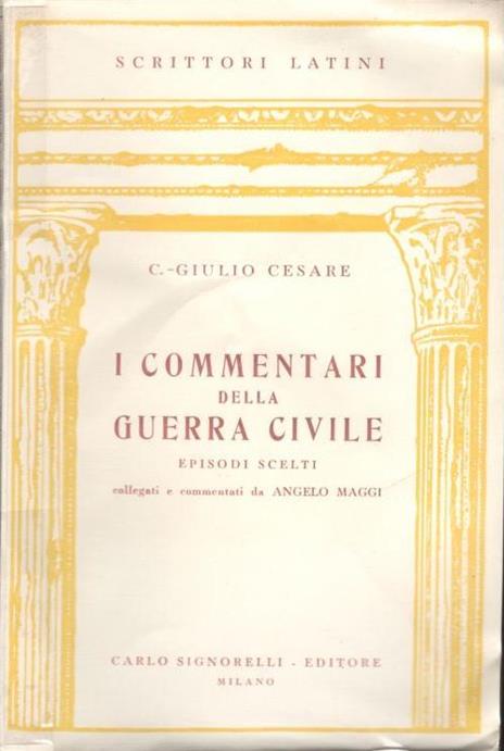 I commentari della guerra civile - Giulio Cesare - copertina