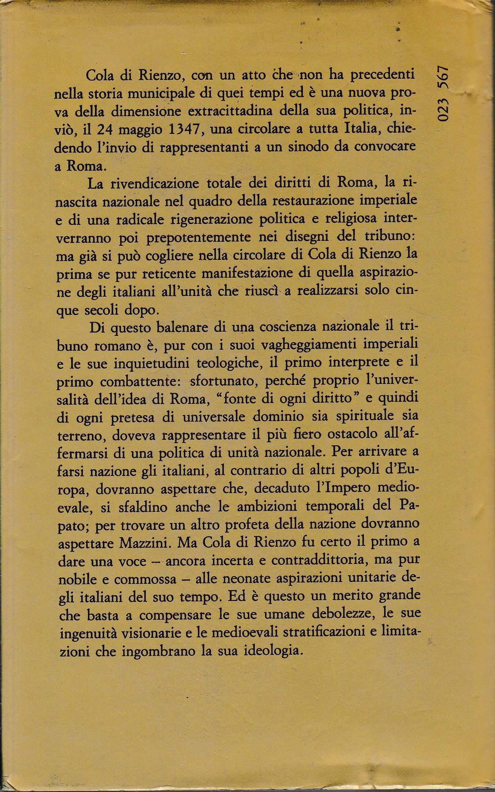 Cola di Rienzo. La fantastica vita e l'orribile morte del tribuno del popolo romano