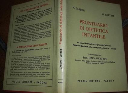 Prontuario di dietetica infantile - Vittorio Zardini - copertina