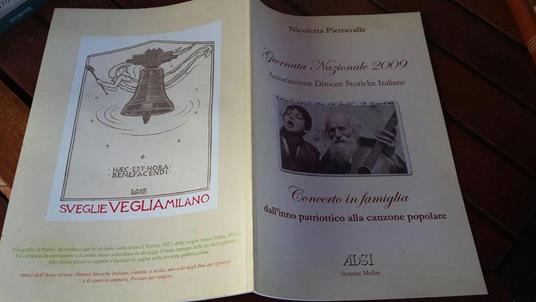 Concerto in famiglia,dall'inno patriottico alla canzone popolare.Giornata Nazionale 2009.Associazione Dimore Storiche Italiane - Nicoletta Pietravalle - copertina