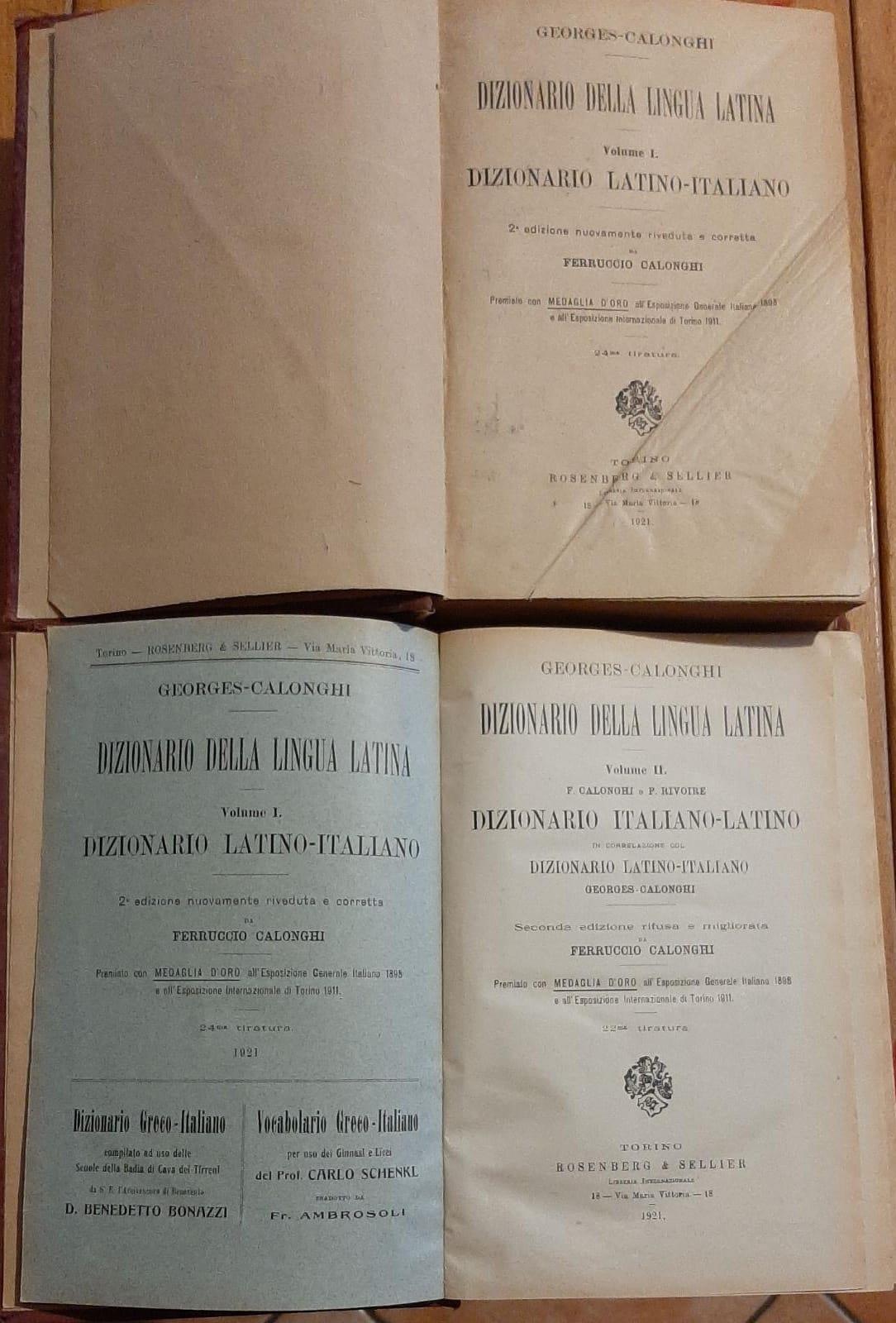 Dizionario Della Lingua Latina Volume I-Ii