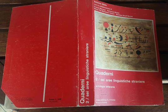 Quaderni 2/ sei aree linguistiche straniere - Antonio Melis - copertina