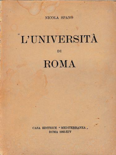 L' Università di Roma - copertina