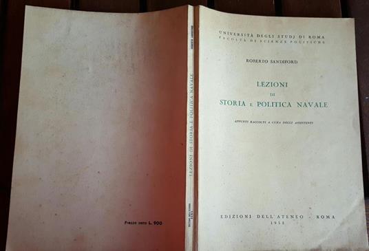 Lezioni di storia e politica navale - Roberto Sandiford - copertina