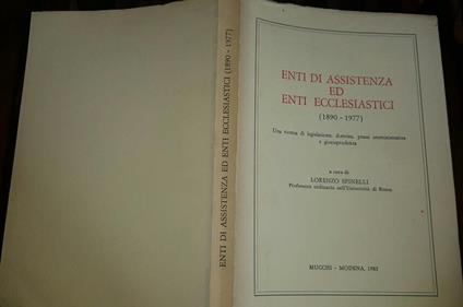 Enti di assistenza ed enti ecclesiastici (1890- 1977) - copertina