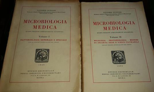 Microbiologia medica Volume I e II - Vittorio Puntoni - copertina