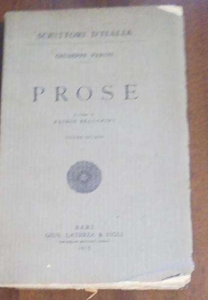Prose - Giuseppe Parini - copertina