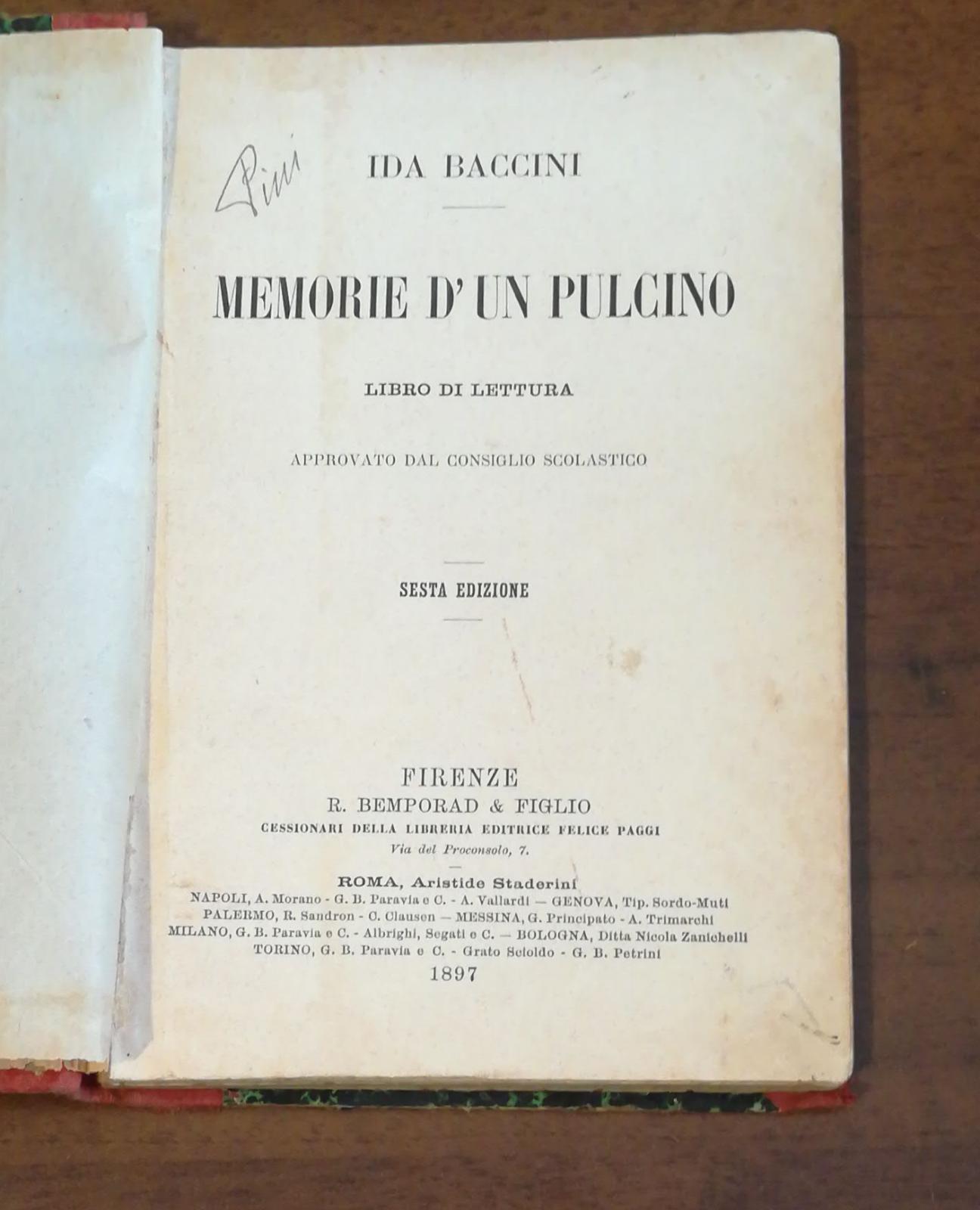 Memorie d'un pulcino. Sesta edizione