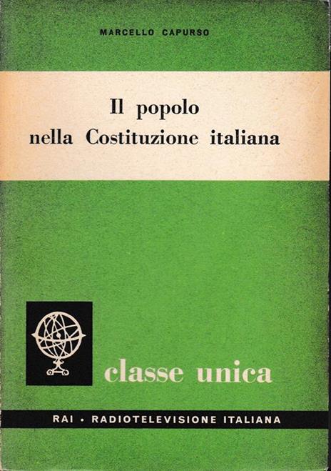 Il popolo nella Costituzione italiana - Marcello Capurso - copertina