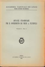 Adunanze straordinarie per il conferimonto dei premi A. Feltrinelli, vol. II° - fasc. 3