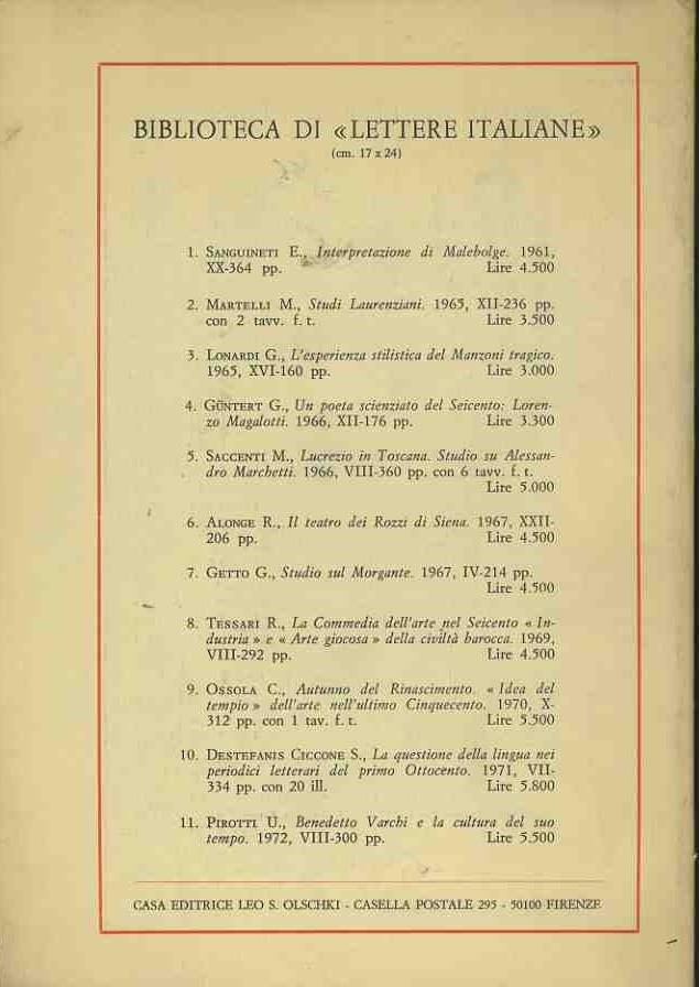 Lettere italiane. Anno XXIII. N. 4