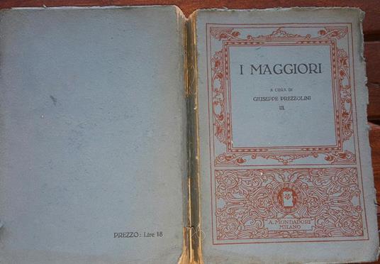 I Maggiori. Volume III - Giuseppe Prezzolini - copertina