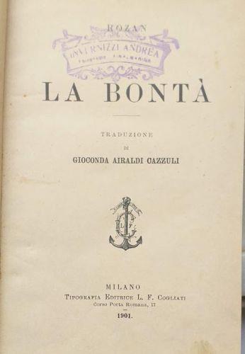 La bontà - copertina