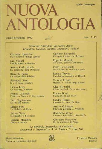Nuova antologia. Luglio - Settembre 1982 - copertina