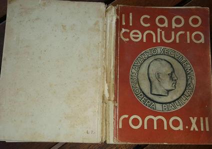 Il capo centuria Opera Balilla. Roma XII - copertina