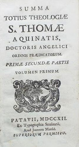 Summa totius theologiae S. Thomae Aquinatis. Vol. I, primae secundae partis - Tommaso d'Aquino (san) - copertina