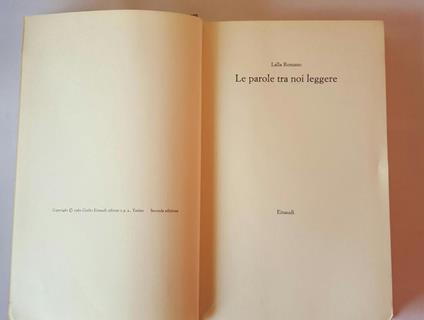Le parole tra noi leggere - Lalla Romano - copertina