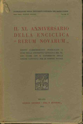 Il Xl anniversario della enciclica " Rerum novarum" - copertina