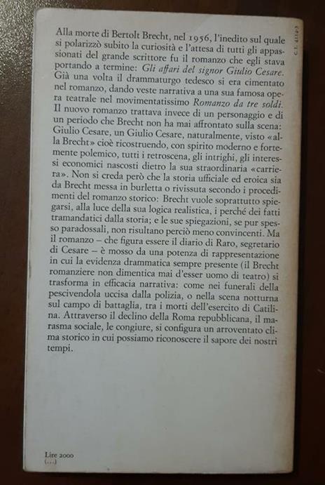 Gli affari del signor Giulio Cesare - Bertolt Brecht - 2