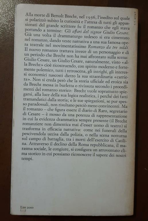 Gli affari del signor Giulio Cesare - Bertolt Brecht - 2