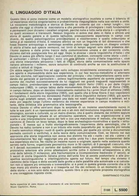Il linguaggio d'Italia - Giacomo Devoto - 2