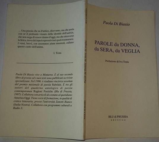 Parole da donna, da sera,da veglia - copertina