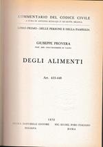 Libro primo - Delle persone e della famiglia. Degli alimenti. Art. 433-448