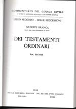 Libro secondo - Delle successioni. Dei testamenti ordinari. Art, 601-608