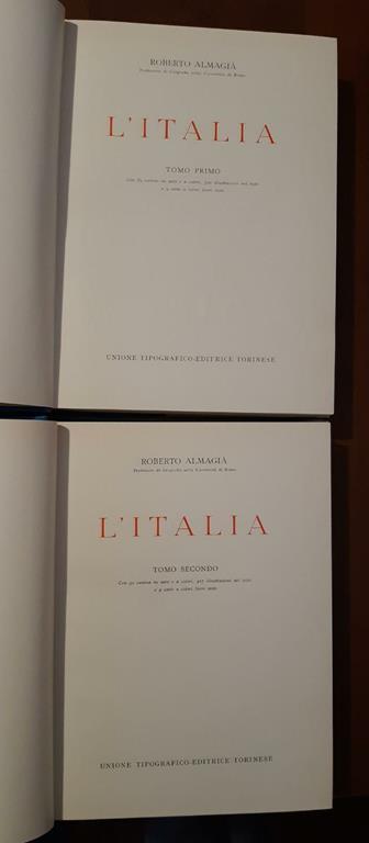 L’Italia.Volume I Volume II - Roberto Almagià - 2