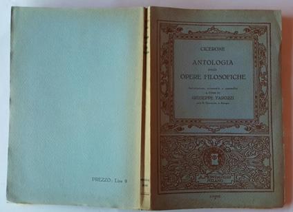 Antologia delle opere filosofiche - M. Tullio Cicerone - copertina