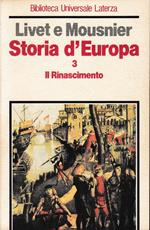 Storia d'Europa. Il Rinascimento, volume 3°