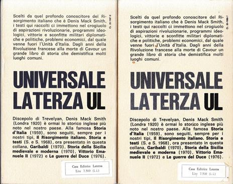 Il Risorgimento italiano. Storia e testi. Due volumi - Denis Mack Smith - 2